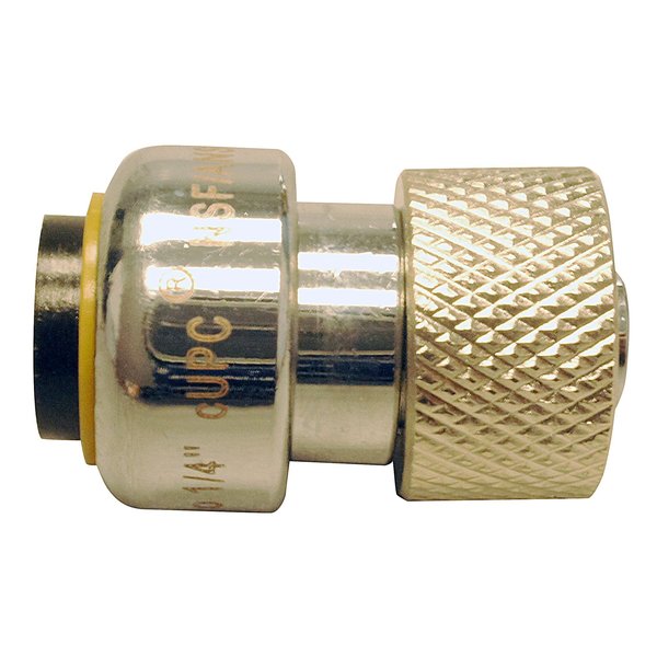 Tectite By Apollo 1/4 in. (3/8 in. O.D.) Chromed Brass Push-To-Connect x 3/8 in. Compression Stop Valve Connector FSBFAU1438